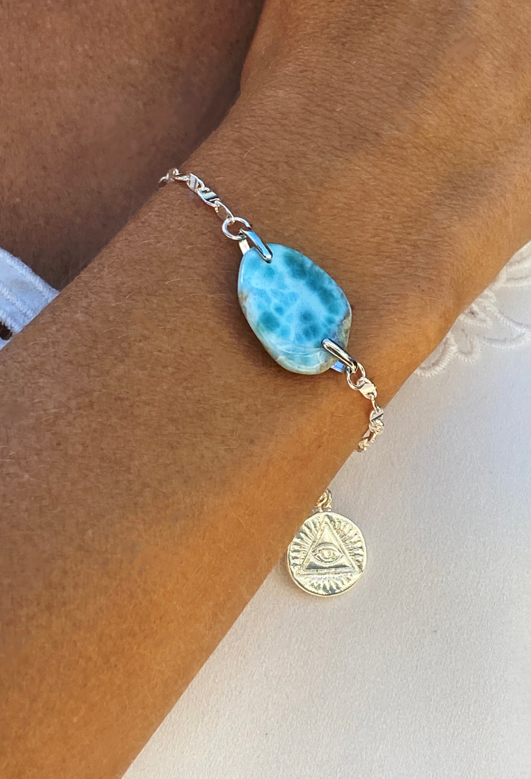 Larimar on sale stone bracelet