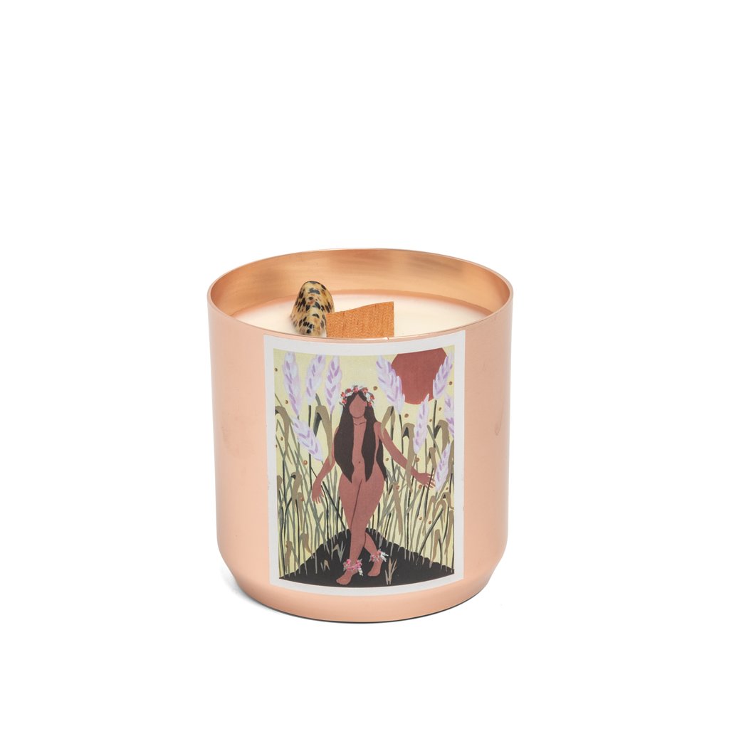 VIRGO Zodiac Candle with JASPER